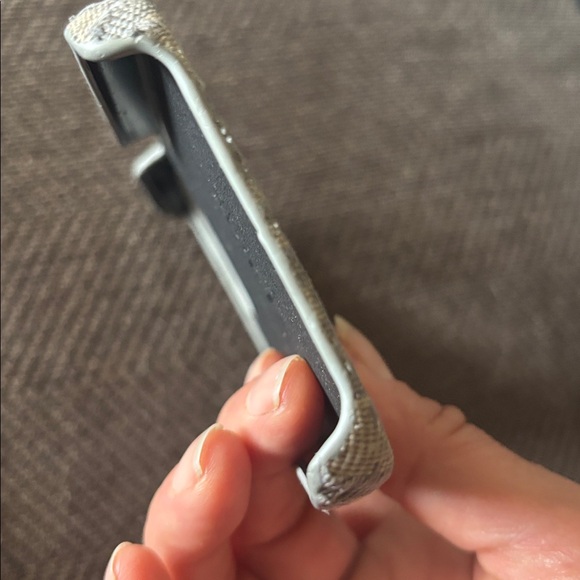 Dior embroidered monogram  Gray Phone Case pro 15 and 16 - Picture 3 of 5